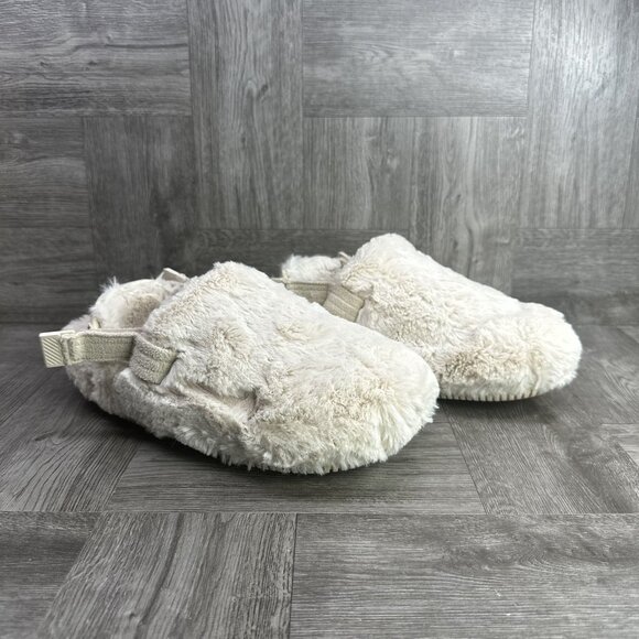 Nike Calm Mule SE Women's size 8 Ivory Faux Fur Slingback Sandals - Picture 5 of 8